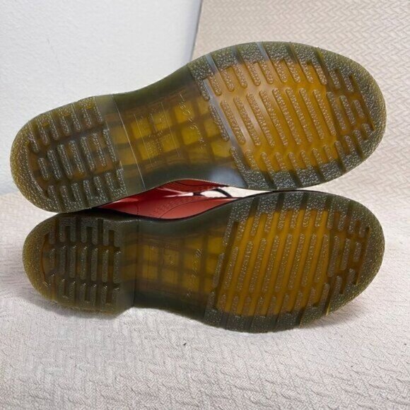 Dr. Martens 1460 Womens Patent Leather Lace-Up Platform Combat Boot Coral Size 7 - Picture 12 of 13